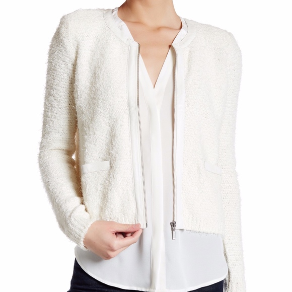 Joie Jackets & Blazers - Joie | Jacolyn B Genuine Leather Trim Jacket Sz XS